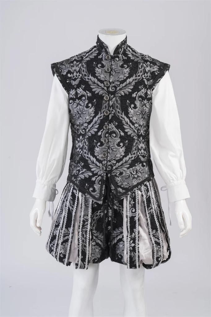 Zwart heren renaissance kostuum victoriaans middeleeuws oud, Kleding | Heren, Verzenden, Nieuw, Overige maten, Kleding