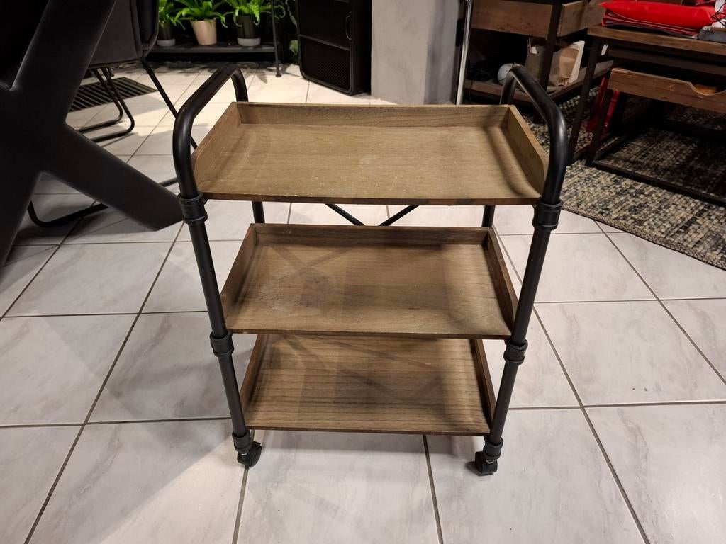 Industriële trolley / serveerwagen op wielen, Huis en Inrichting, Ophalen, Gebruikt