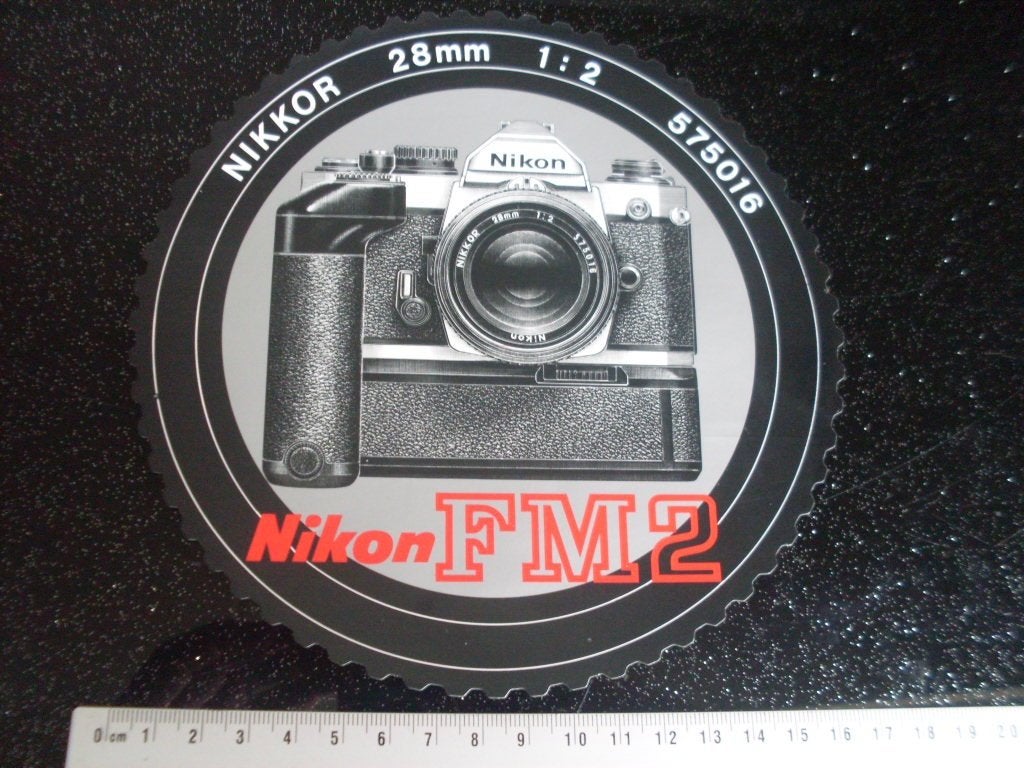 sticker Nikon FM2 camera fototoestel fotocamera vintage, Verzenden, Zo goed als nieuw, Merk