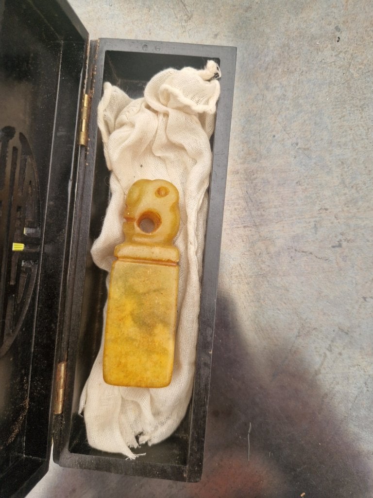 Jade stempel in kistje, Antiek en Kunst, Ophalen of Verzenden