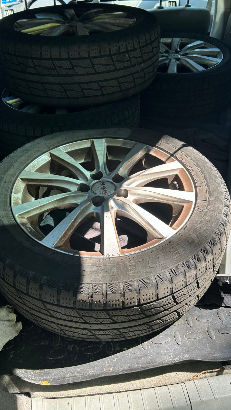Toyota Prius 3 – 4 stalen velgen met banden, Gebruikt, Velg(en), 16 inch, Personenwagen