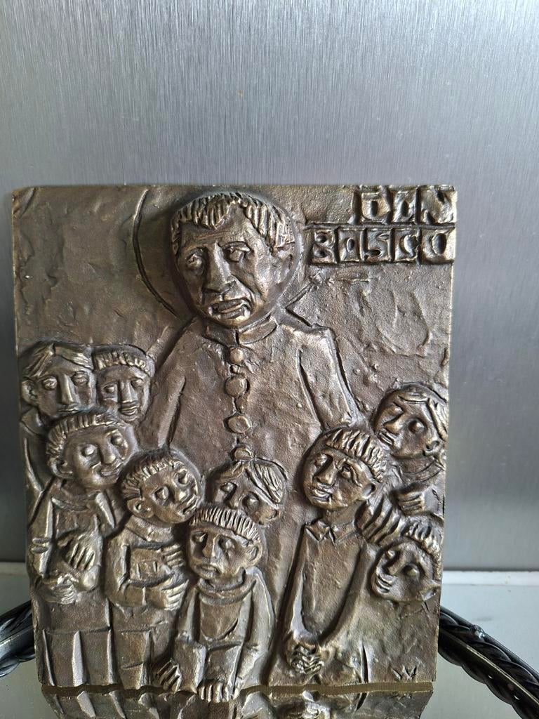 Egino Weinert Don Bosco Plaquette Religieuze Kunst, Antiek en Kunst, Ophalen of Verzenden
