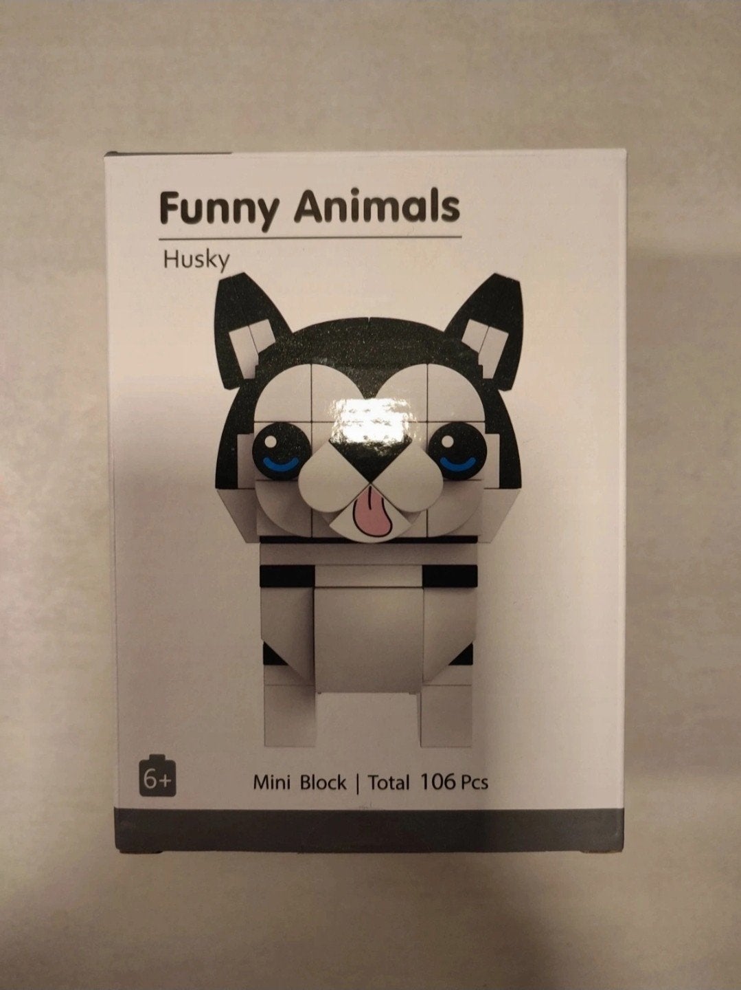Funny Animals Husky Mini Bouwblokjes - 106 Stuks, Ophalen of Verzenden, Minder dan 500 stukjes, Zo goed als nieuw, Rubik's of 3D-puzzel