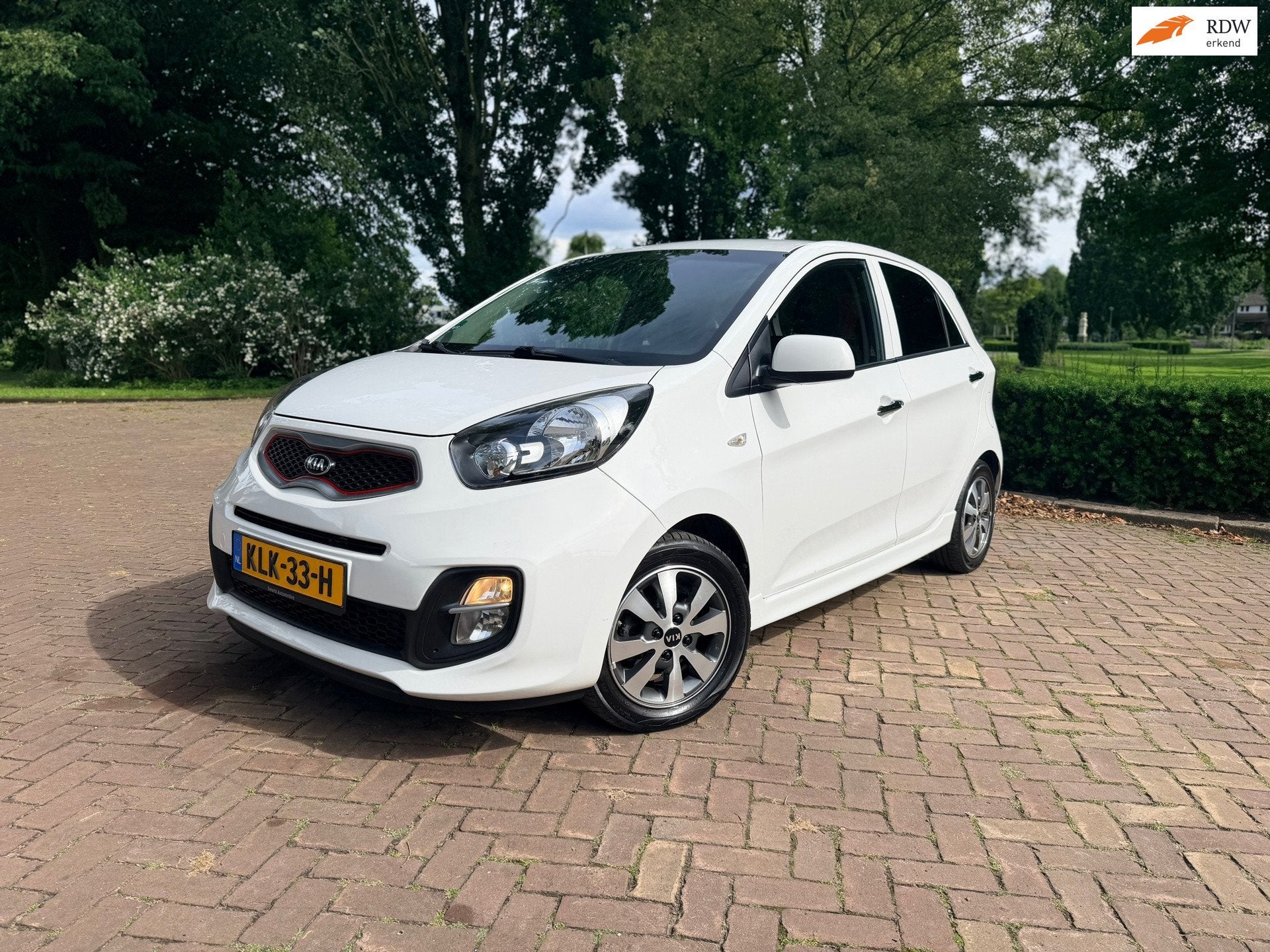 Kia Picanto 1.0 CVVT Business Line | Stoelverw. | Airco | 5, Euro 5, Stof, Gebruikt, Zwart