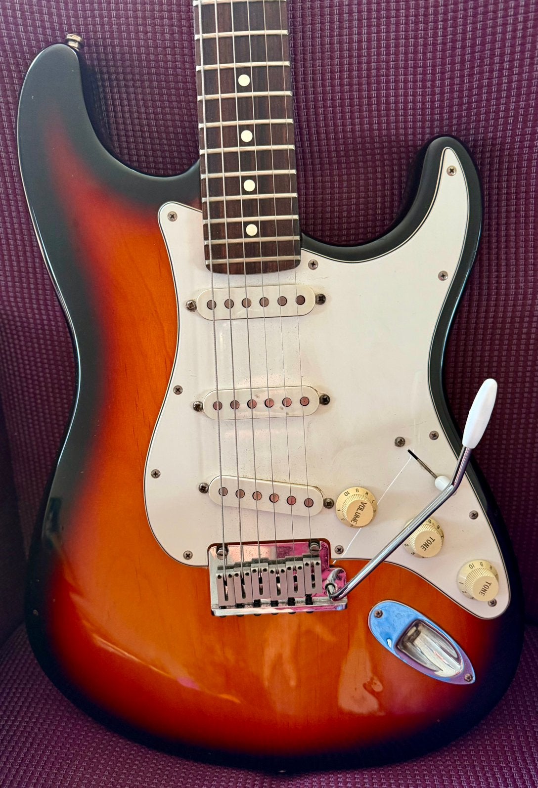 1997 3-tone Sunburst USA Fender Stratocaster, Muziek en Instrumenten, Ophalen, Gebruikt, Solid body, Fender