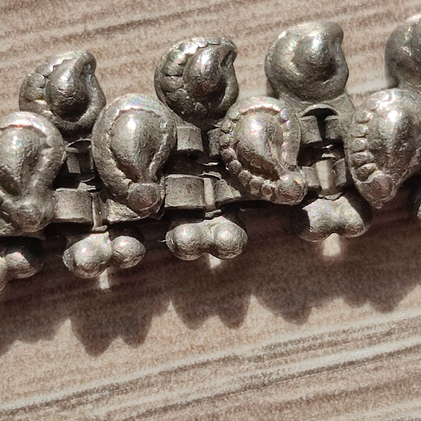 traditionele zilveren enkelband authentiek uit India, Ophalen of Verzenden, Zilver, Overige typen