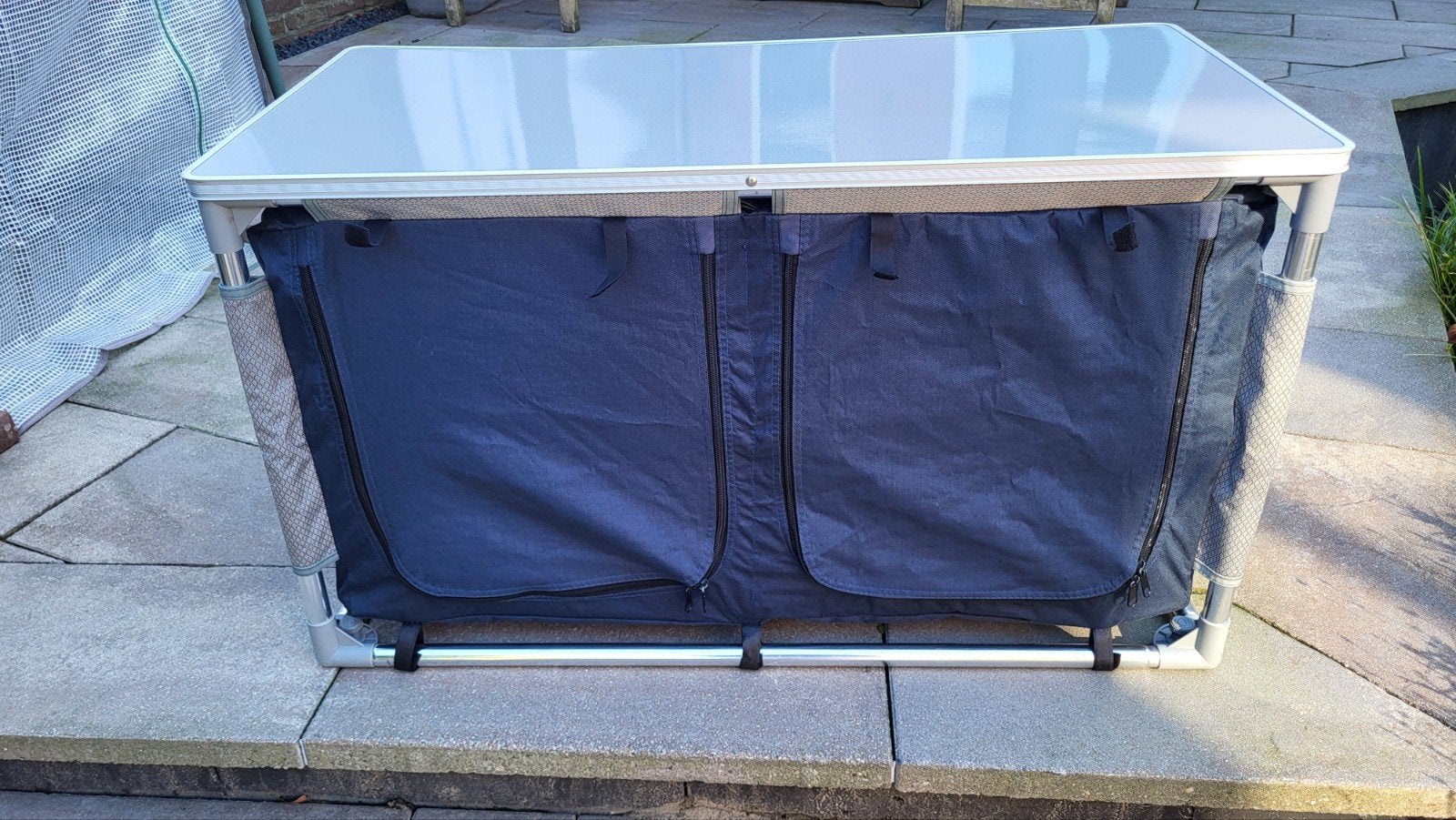 Campingkast / Salontafel met nieuwe hoekverbindingen, Ophalen of Verzenden, Gebruikt, Campingkast