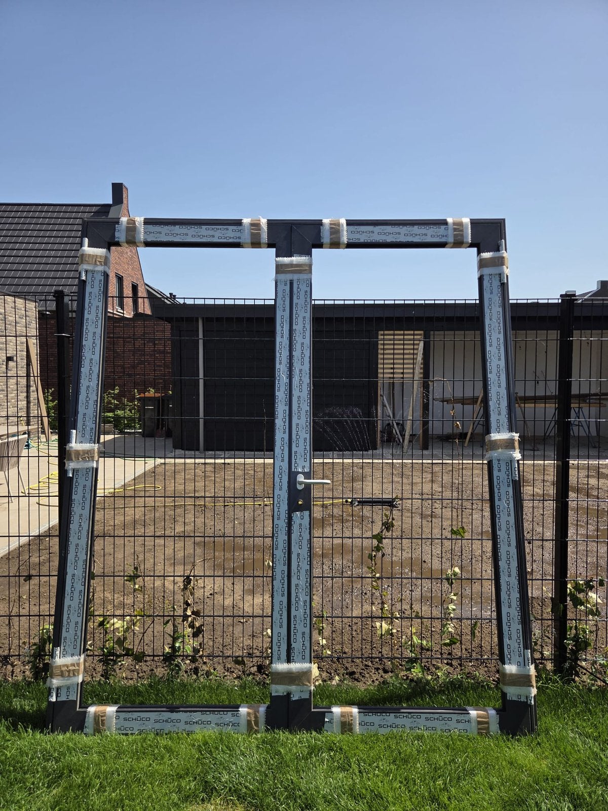 Schuco pui met 2 openslaande deuren., Ophalen, Overige typen, Aluminium, Zo goed als nieuw