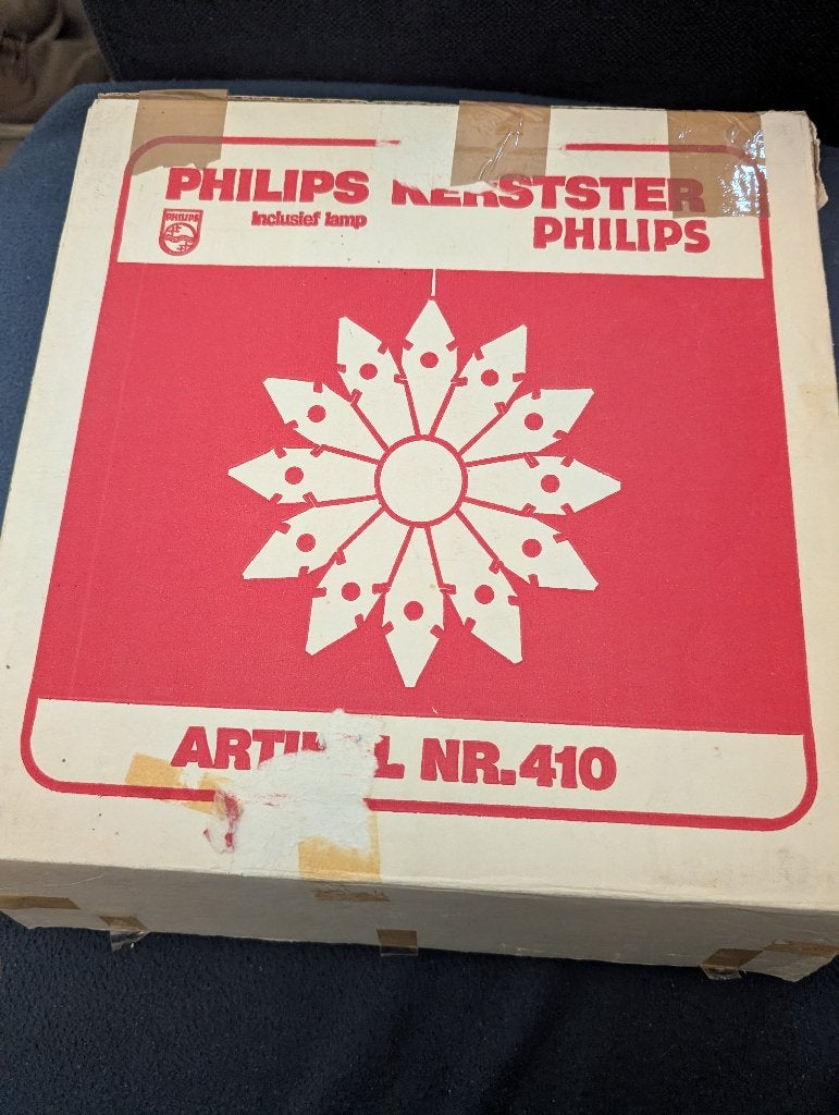 Philips kerstster van hout, Diversen, Kerst, Ophalen of Verzenden, Gebruikt