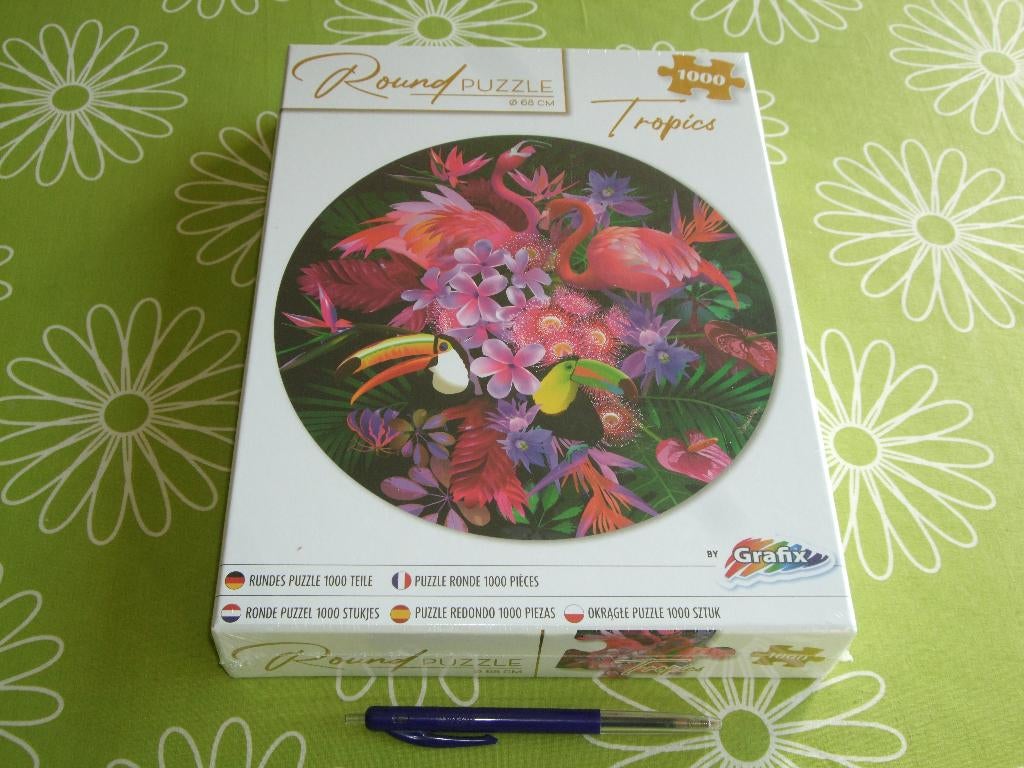 Nieuw in seal: Round puzzel - Tropics - 1000 stukjes, Hobby en Vrije tijd, Denksport en Puzzels, Nieuw, Legpuzzel, 500 t/m 1500 stukjes