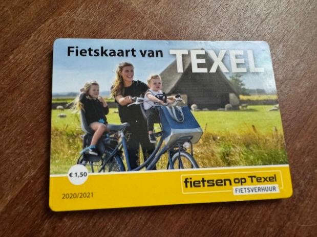 Fietskaart van Texel, Ophalen of Verzenden, 1800 tot 2000, Nederland, Landkaart