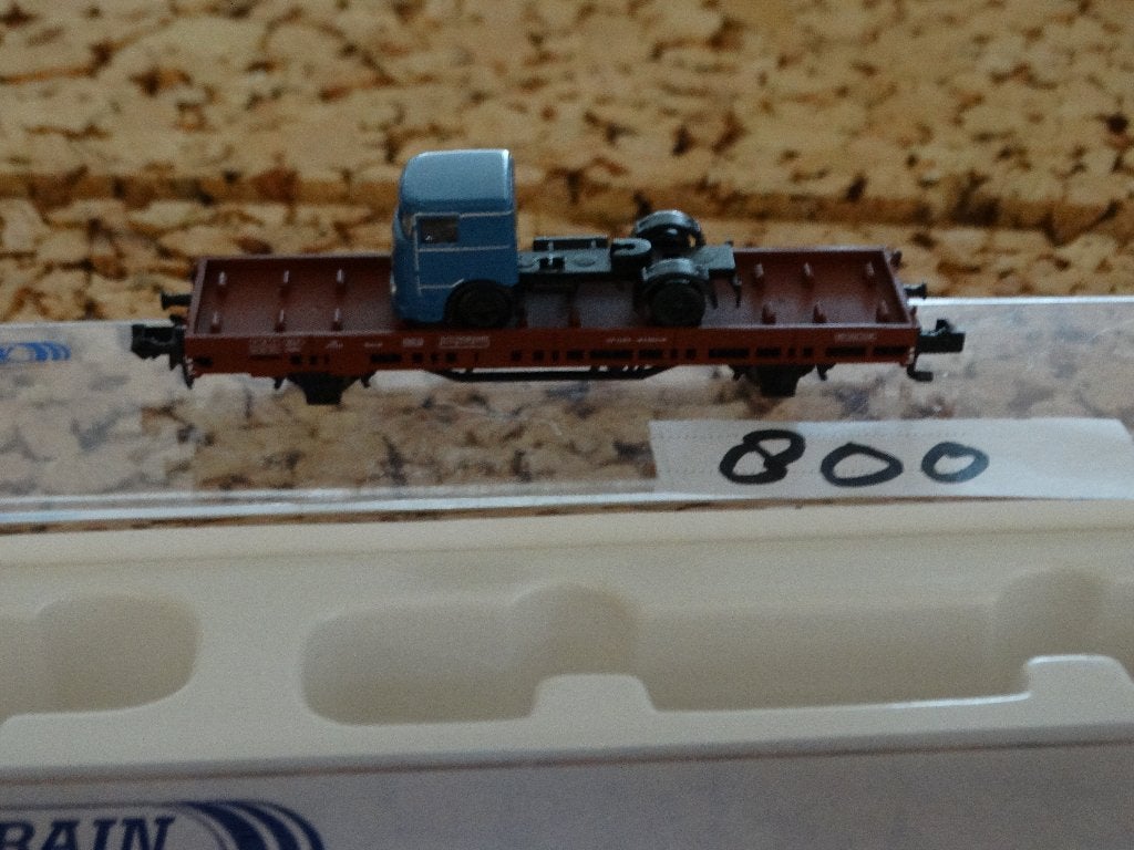 N-Spoor: HOBBYTRAIN H23818, adv 800, Flachwagen DB, Ep 3., Hobby en Vrije tijd, Modeltreinen | N-Spoor, Overige merken, Gelijkstroom of Wisselstroom