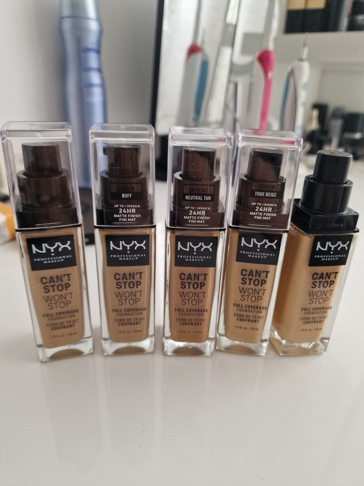 NYX Can't Stop Won't Stop Foundation - Diverse tinten, Sieraden, Tassen en Uiterlijk, Uiterlijk | Cosmetica en Make-up, Overige kleuren