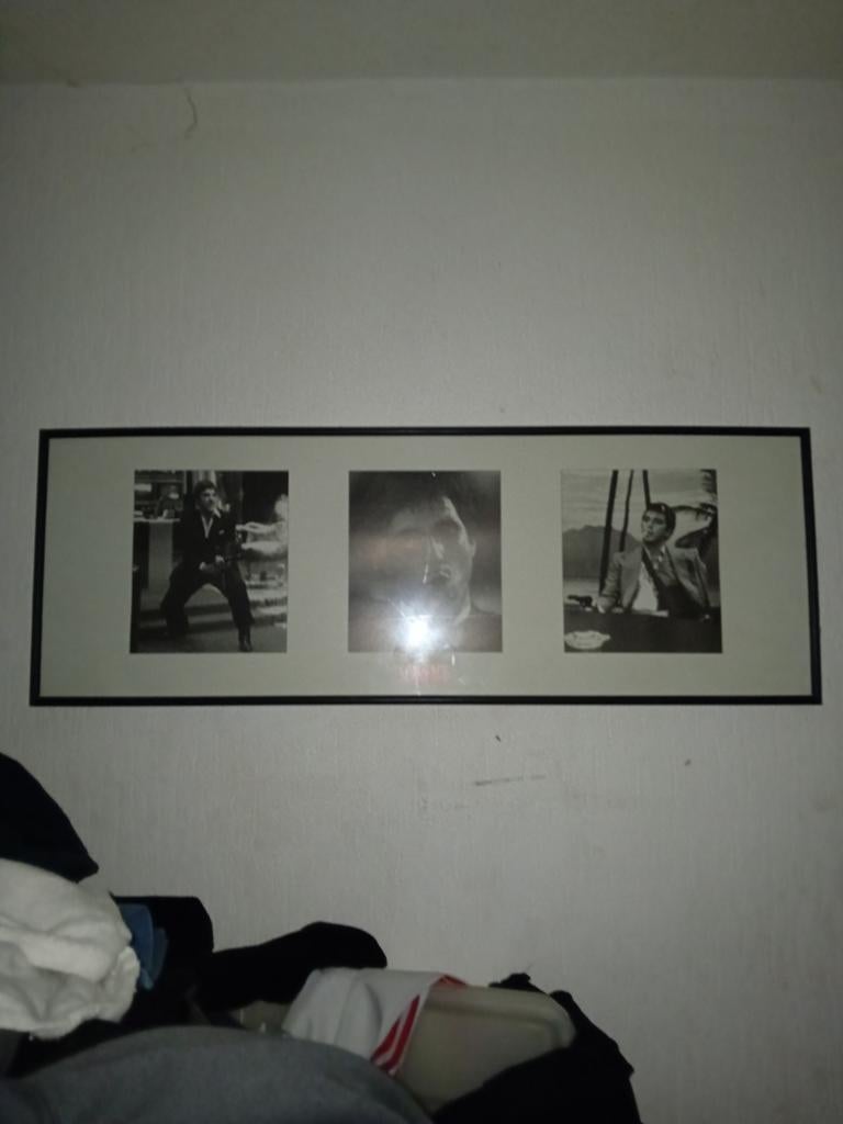 Foto's Tony Montana scarface ingelijst, Huis en Inrichting, Ophalen of Verzenden, Hout, Minder dan 50 cm, Minder dan 50 cm