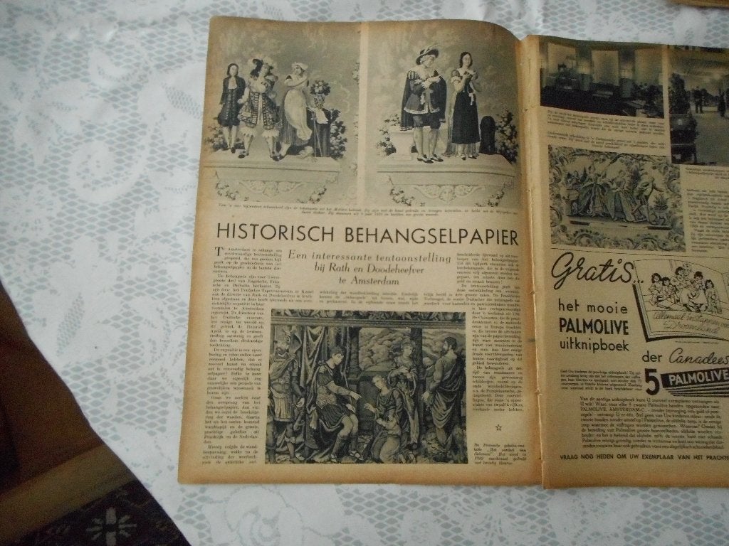 Amsterdam. Rath en Doodeheefver. Behangselpapier. 1937., Ophalen of Verzenden, 1920 tot 1940, Nederland, Knipsel(s)