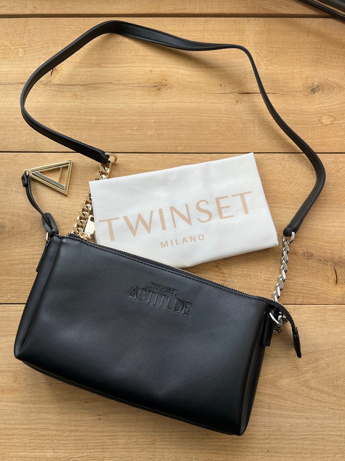 Twinset Milano Attitude Schoudertasje Zwart, Ophalen, Nieuw, Zwart, Schoudertasje