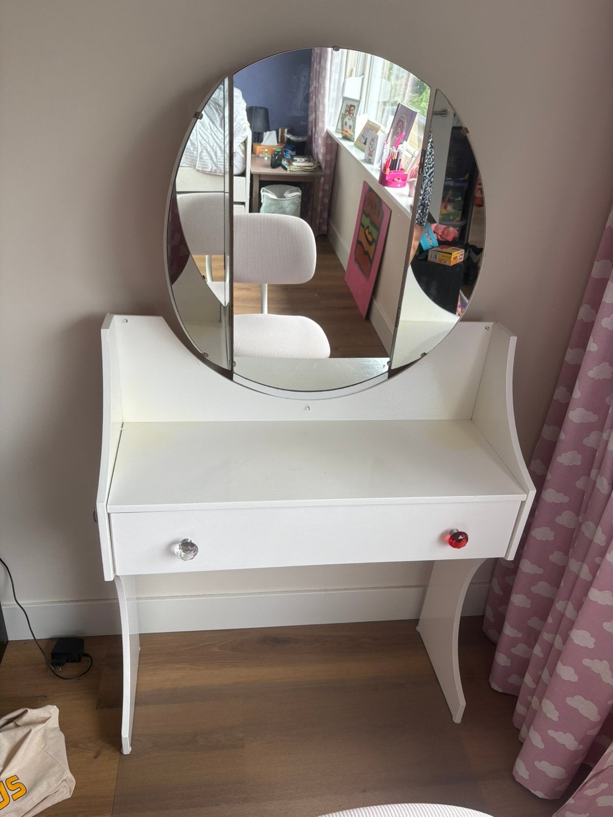 (Kinder) Make-up / kaptafel met spiegel., Ophalen, Gebruikt, 100 tot 150 cm, 50 tot 100 cm
