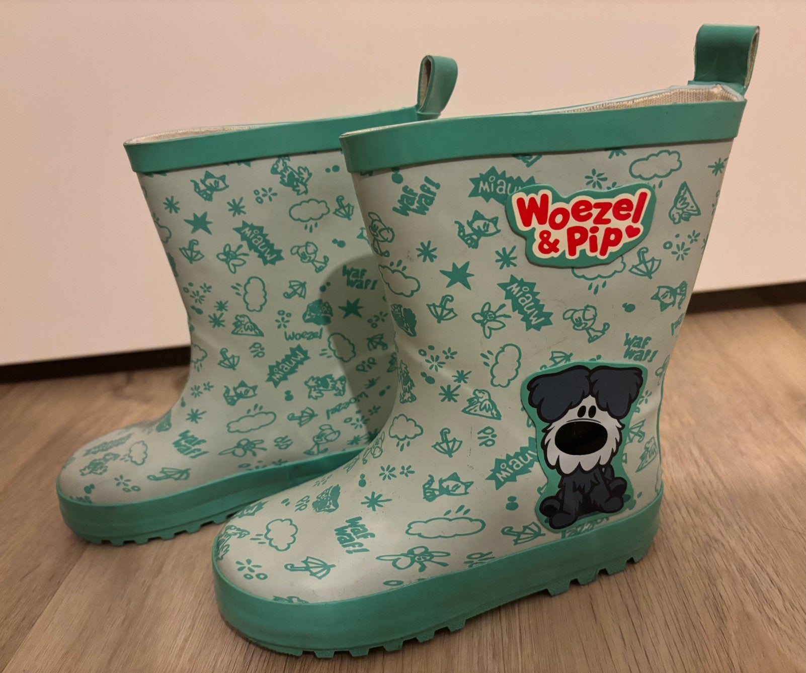 WOEZEL EN PIP kinderregenlaarzen maat 26/27 turquoise NIEUW, Jongen of Meisje, Nieuw, Ophalen of Verzenden, Laarzen