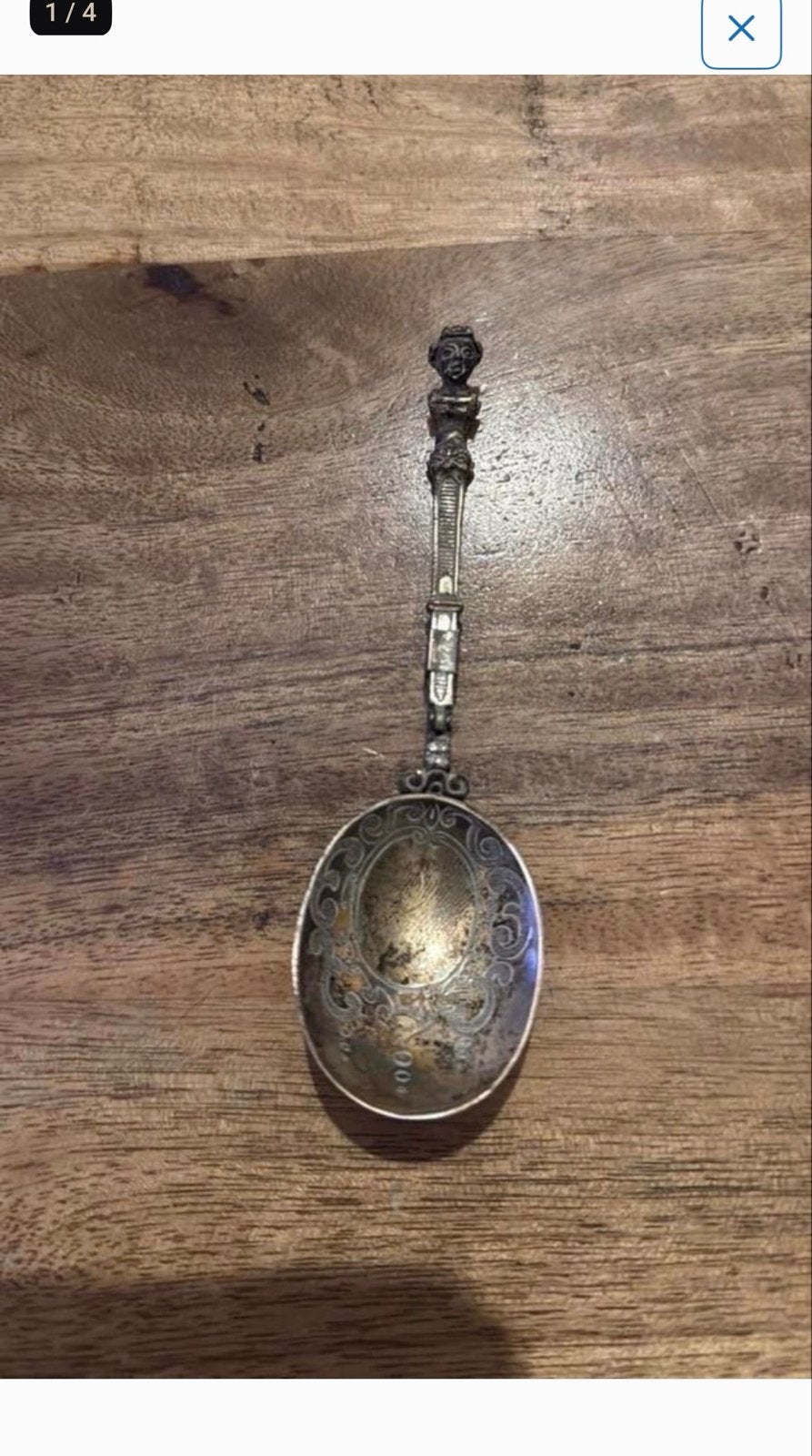 Antiek Zilveren Opvouwbare Reislepel - Uniek Decoratiestuk, Ophalen of Verzenden