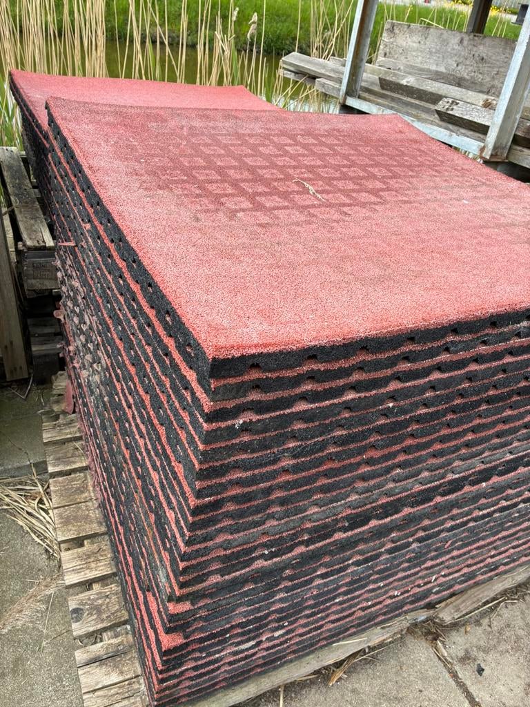 Rubbermat Stalmatten stalmat 100x100x3 cm, Ophalen, Gebruikt, Kunststof