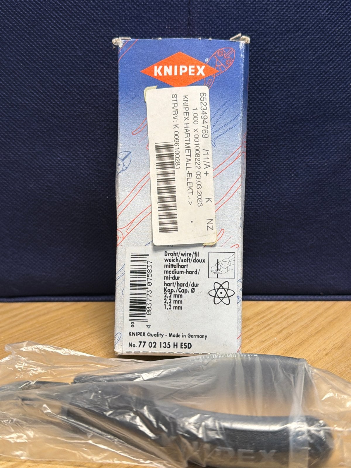 Knipex zijsnijtang 77 02 135 ESD - Nieuw in verpakking, Ophalen of Verzenden, Nieuw, Tang, Knipex