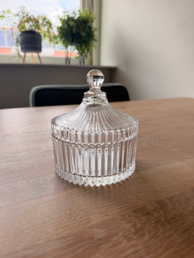 Vintage snoeppot van glas, Ophalen