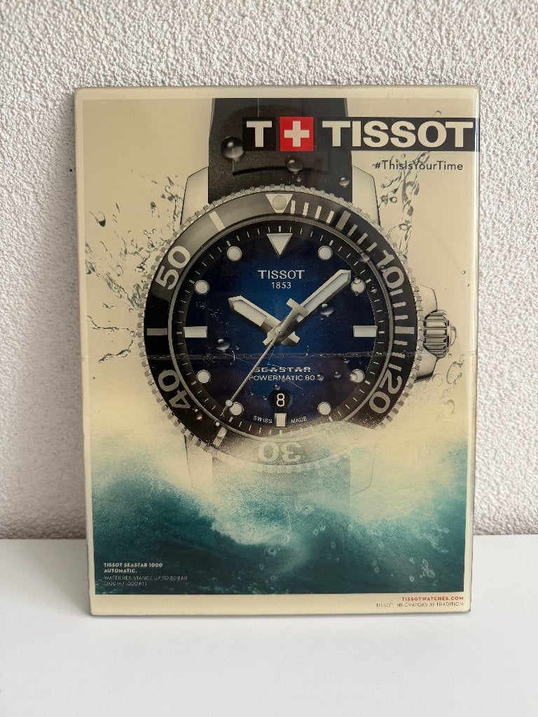 Tissot Seastar 1000 Automatic display / winkelreclame, Ophalen of Verzenden, Gebruikt, Reclamebord