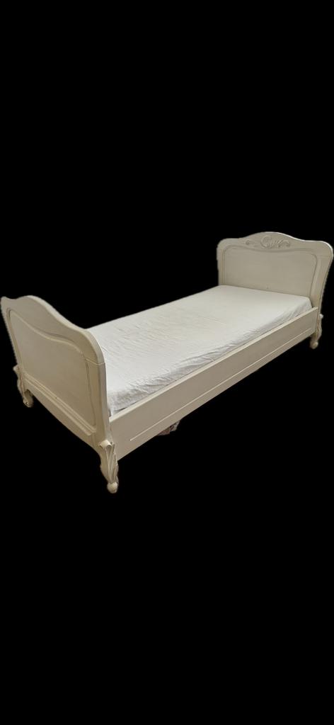Handgemaakt houten bed Planet Kids Furniture, 90 cm, Eenpersoons, Wit, Ophalen of Verzenden