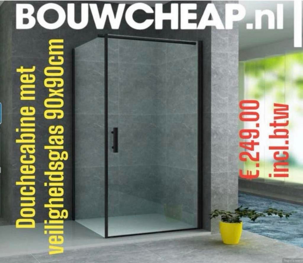 Inloopdouche 90x200cm €.125.00, Huis en Inrichting, Ophalen of Verzenden, Nieuw