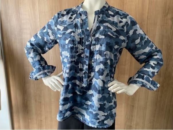 Camouflage blouse, Kleding | Dames, Blauw, Maat 42/44 (L), Ophalen of Verzenden, Zo goed als nieuw