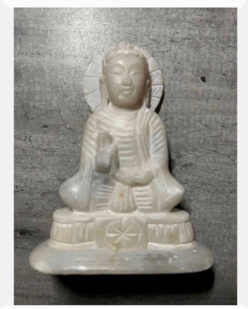 Speksteen Boeddha beeldje 10 cm, Ophalen of Verzenden, X, X, X