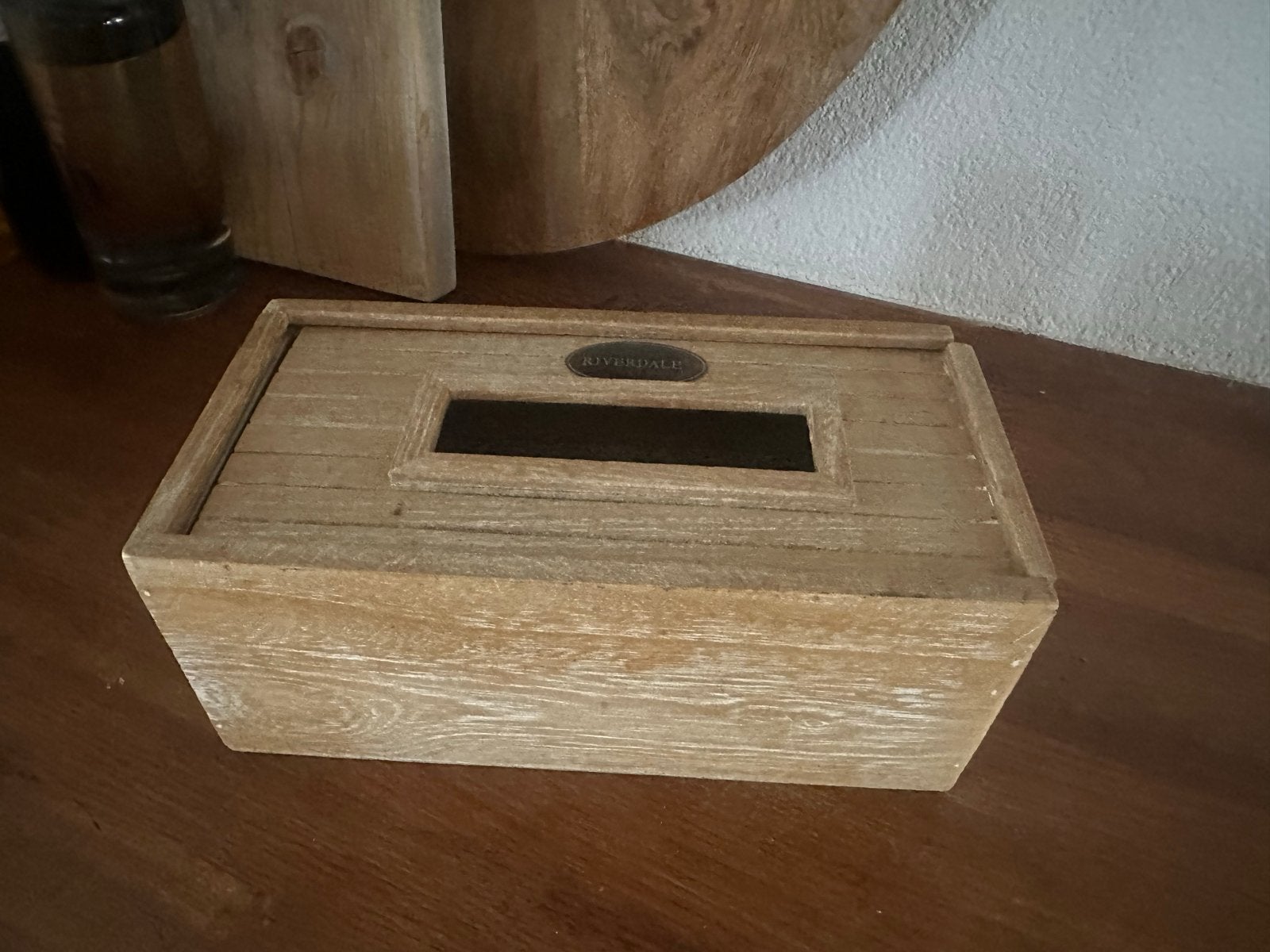 Riverdale Houten Tissuebox - Landelijke Stijl, Hout, Gebruikt, Ophalen of Verzenden, Landelijk