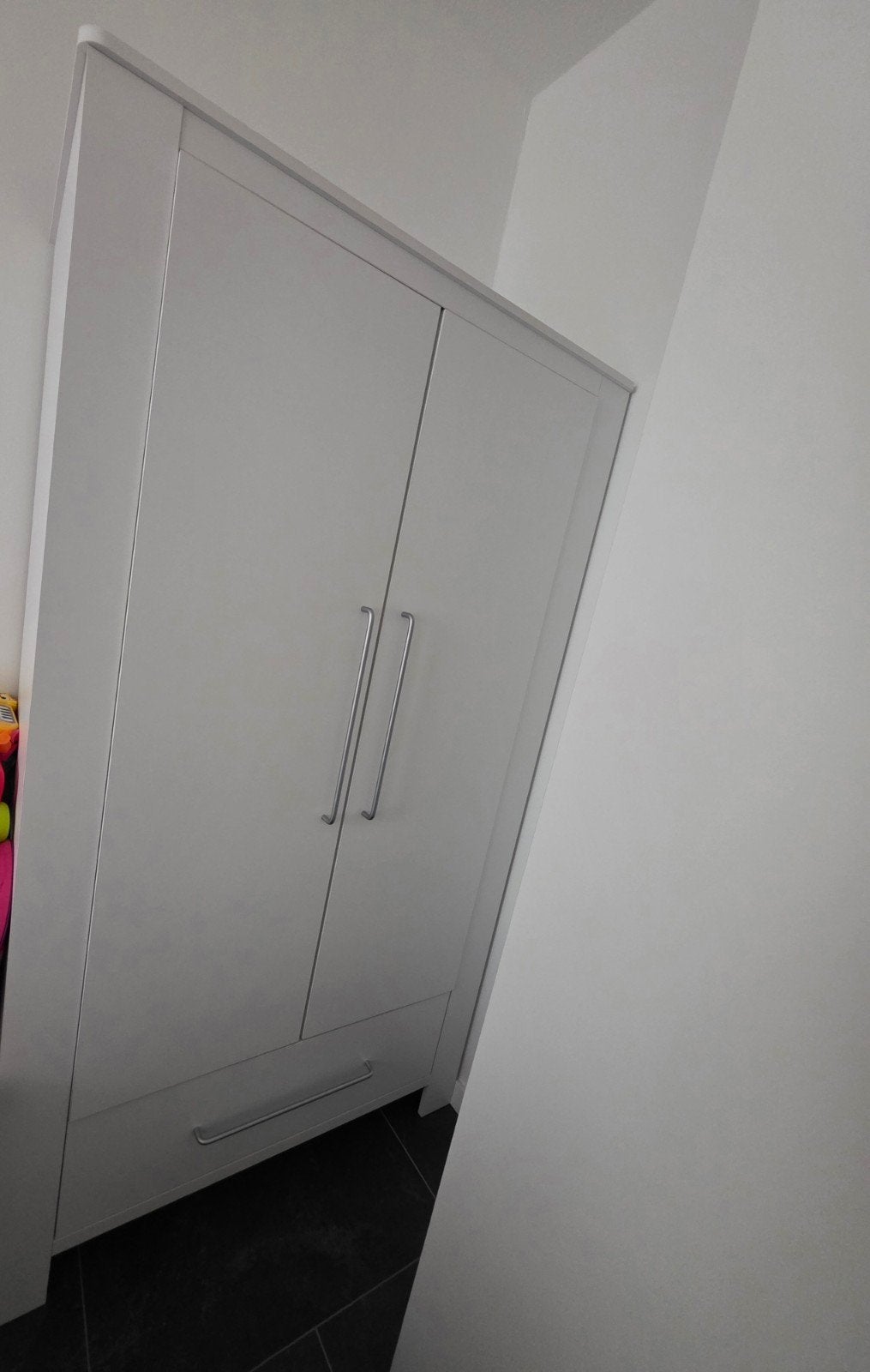 Kledingkast - wit, Ophalen, Overige materialen, Gebruikt, 100 tot 150 cm
