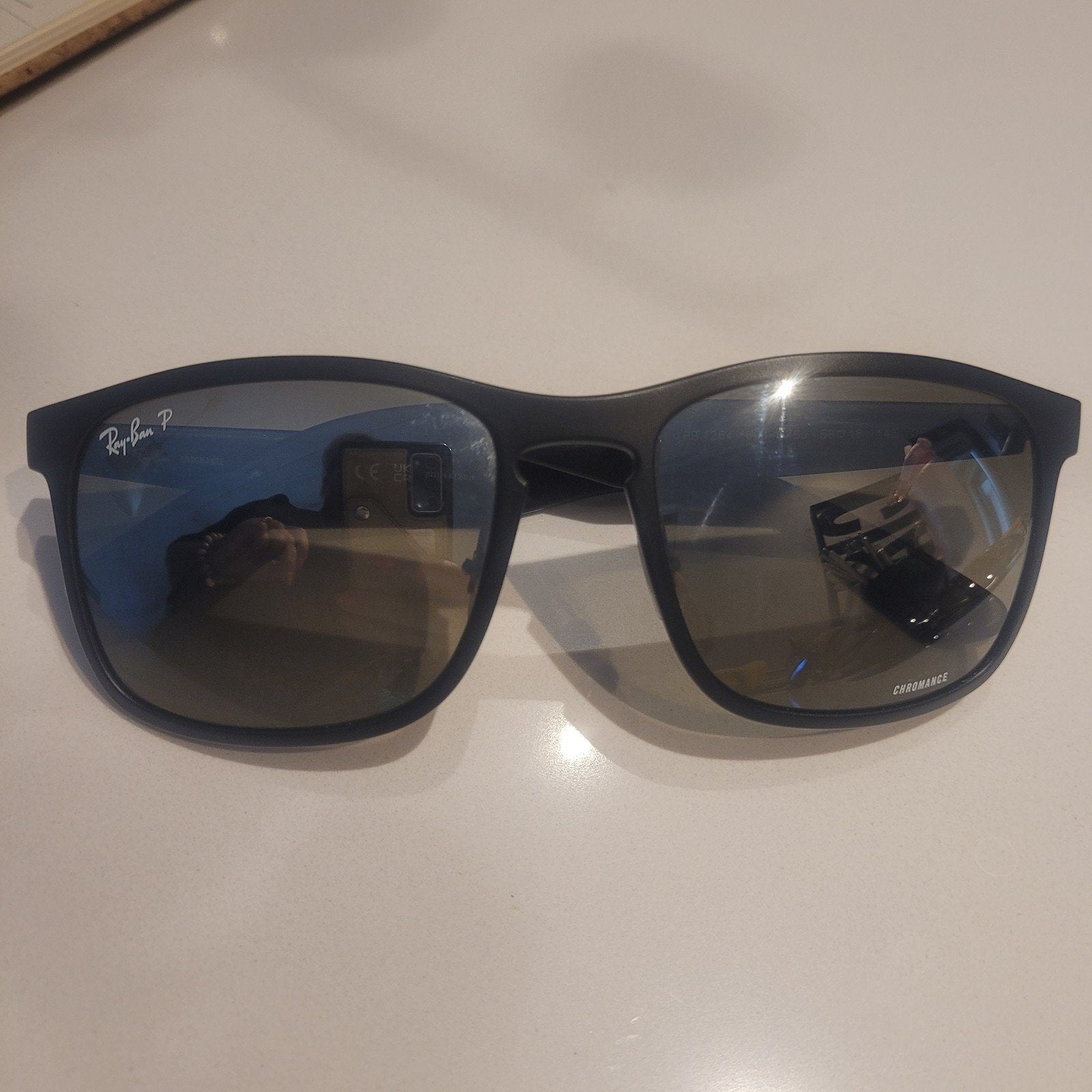 Ray Ban chromance zonnebril heren, Ophalen of Verzenden, Gebruikt, Zwart, Ray-Ban