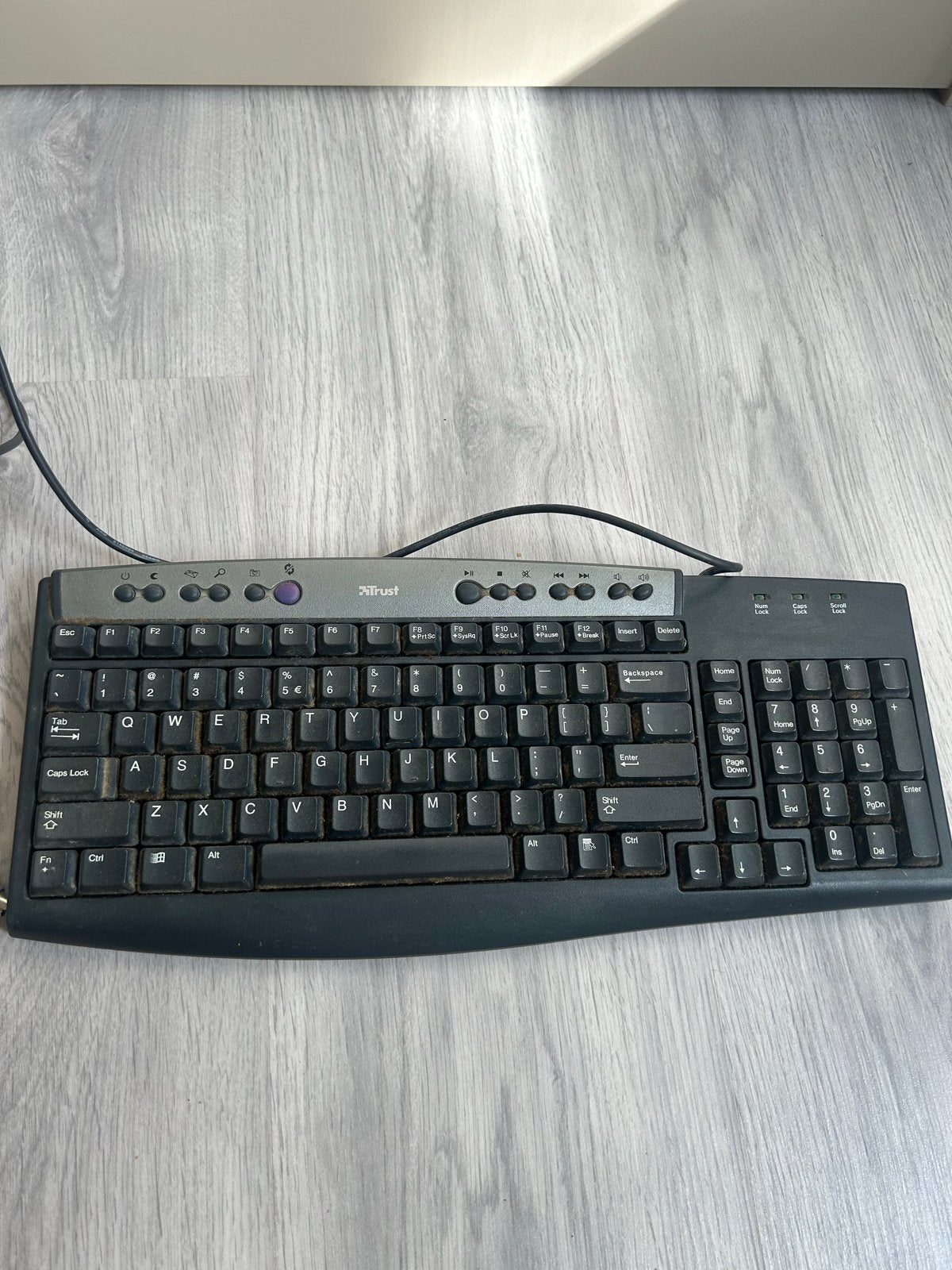 Trust Silverline Direct Access Toetsenbord QWERTY, Computers en Software, Gebruikt, Multimediatoetsen, Ophalen of Verzenden, Qwerty