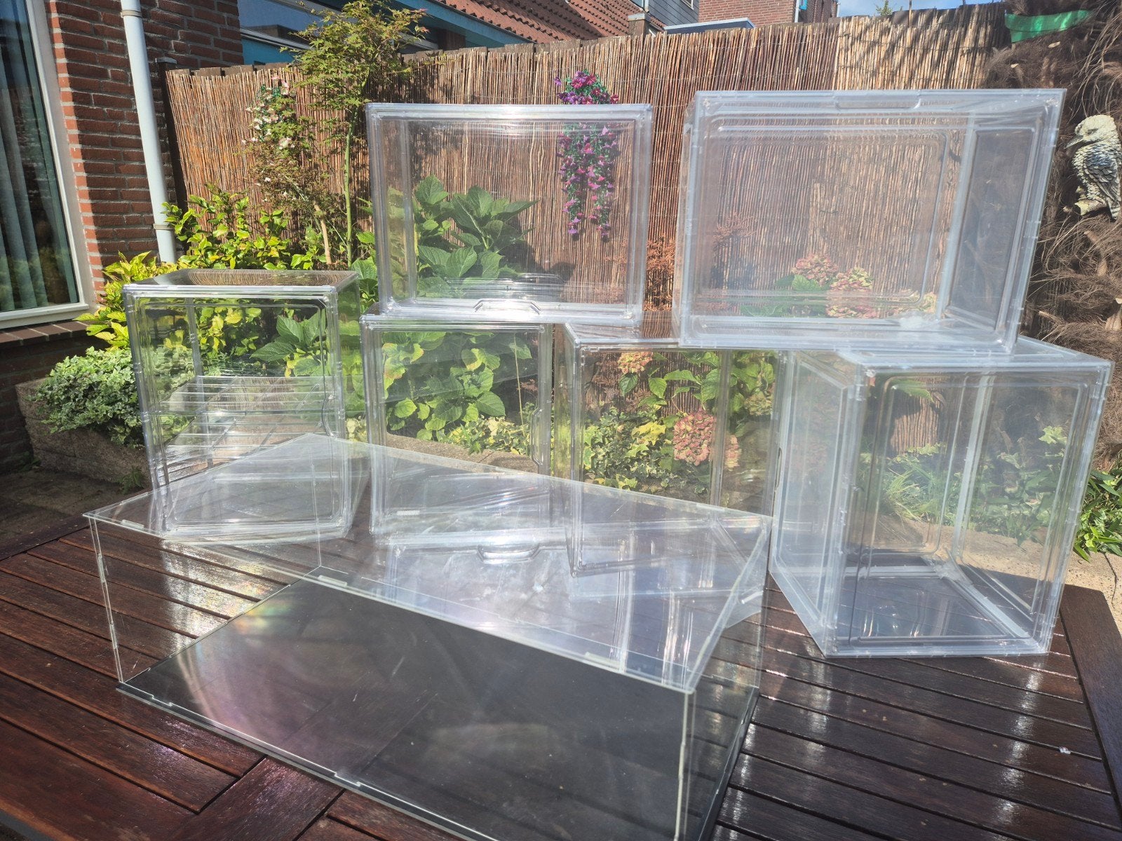 7 Transparante vitrine boxen voor verzamelingen, Ophalen, Modern, Transparant, Minder dan 25 cm, Minder dan 100 cm
