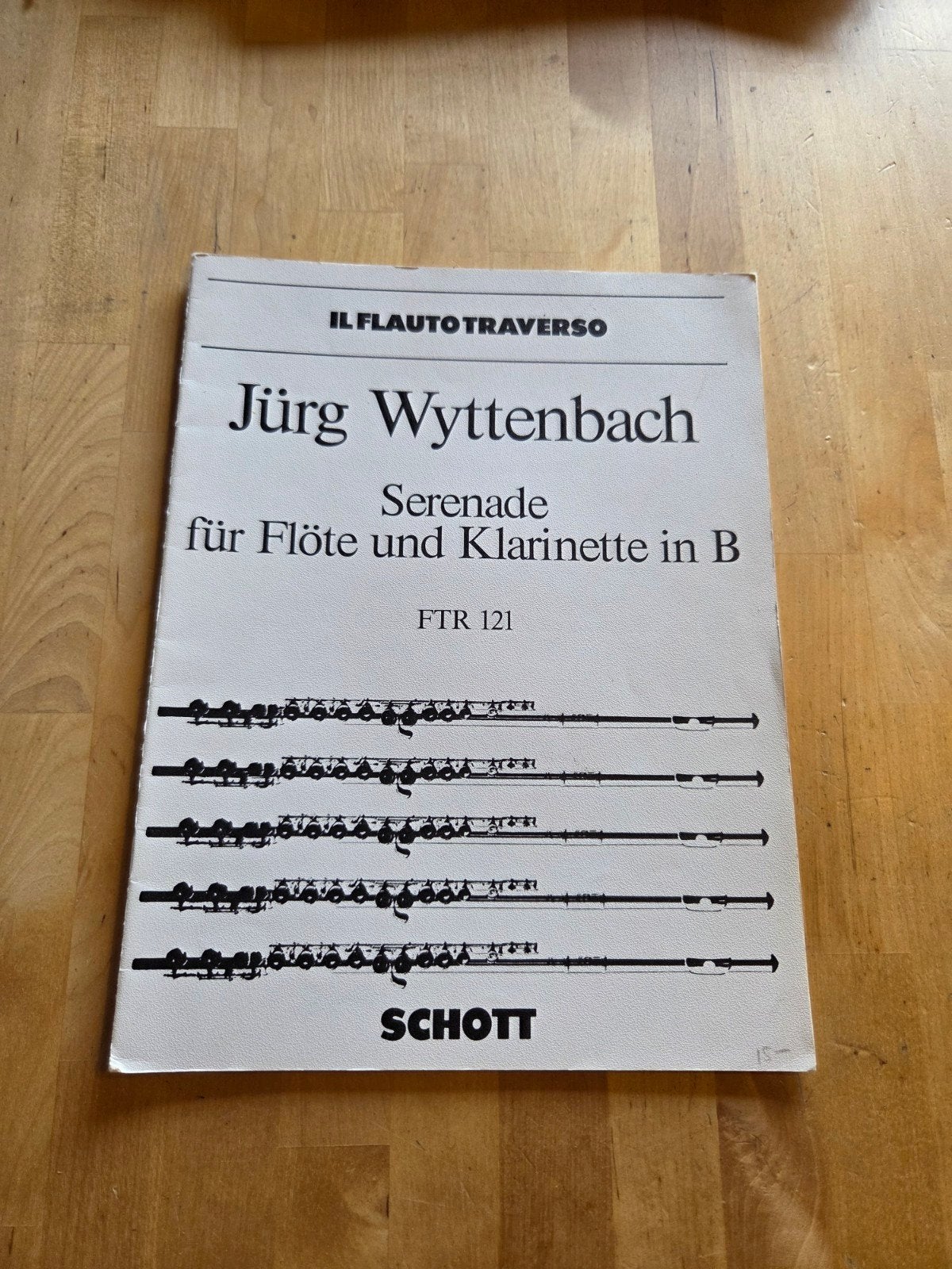 Jürg Wyttenbach - Serenade voor Fluit en Klarinet in B, Muziek en Instrumenten, Bladmuziek, Gebruikt, Klassiek, Ophalen of Verzenden
