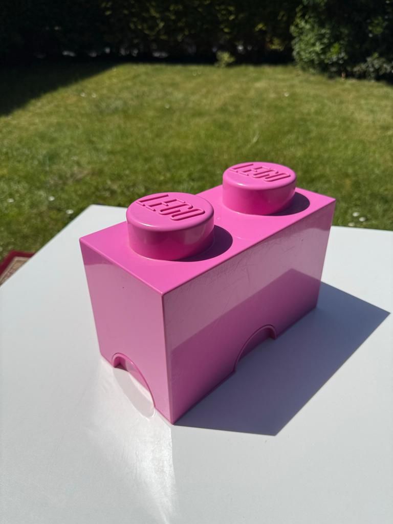 Roze LEGO opbergbak - Handig en decoratief, Ophalen, Gebruikt, Accessoire, Lego