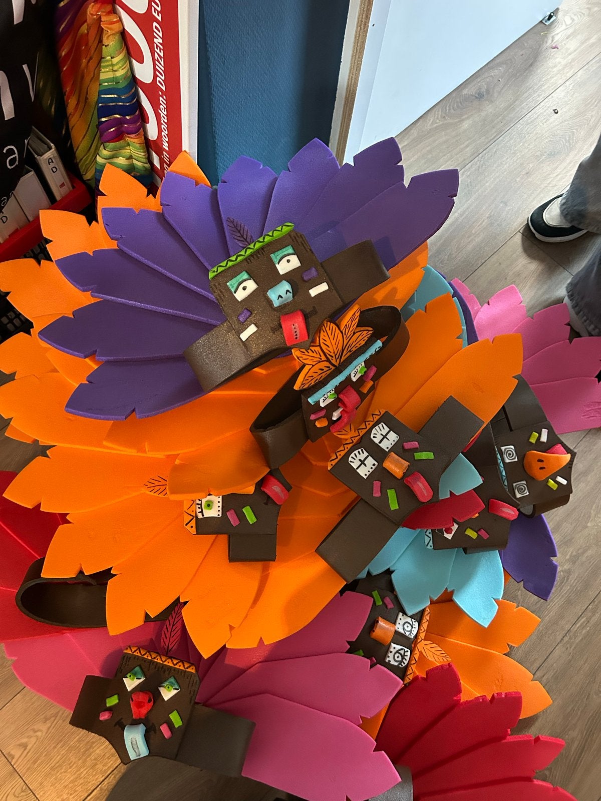 30 foam hoofdtooi voor loopgroep - diverse maten/kleuren, Ophalen, Carnaval, Maat 46/48 (XL) of groter, Zo goed als nieuw