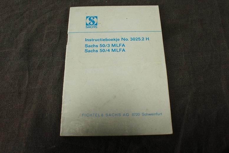 Sachs 50/3 50/4  MLFA instructie boekje 3 en 4 versnellingen, Ophalen of Verzenden, Gebruikt