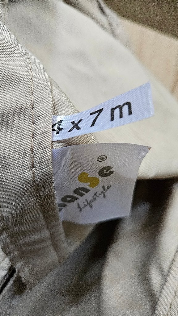 Hanse schaduwdoek 4 x 7m, Tuin en Terras, Schaduwdoeken, Ophalen, Nieuw