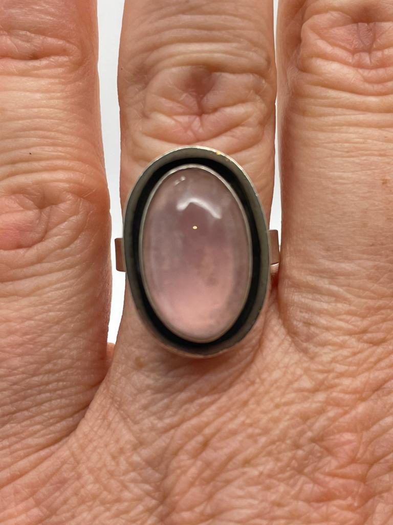 E103 Prachtige zilveren Georg Kramer ring maat 17,5, Ophalen of Verzenden, Zilver, Ring, Met edelsteen