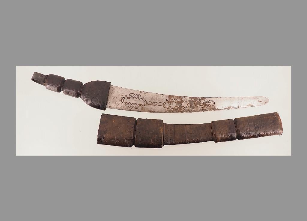 Authentieke Tuareg Dagger / Kromme Dolk (260110-05), Ophalen of Verzenden
