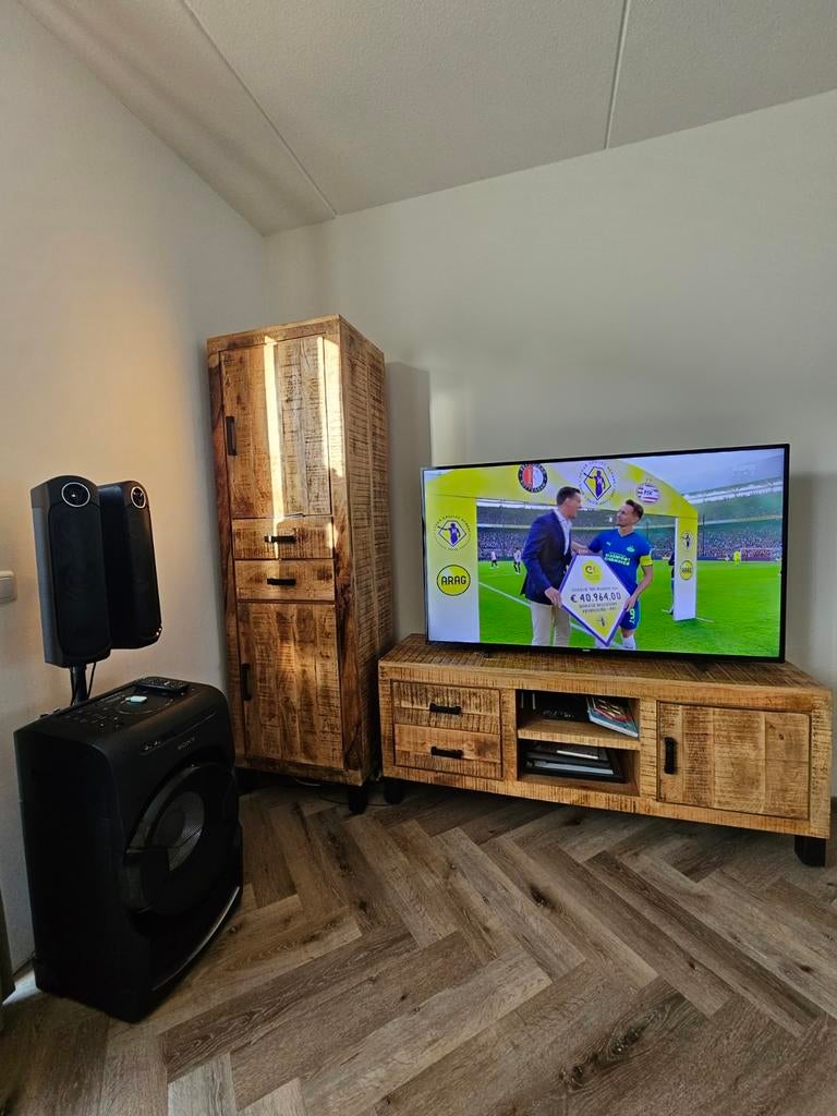 Ventura mango houten lange kast en tv kast, Ophalen of Verzenden