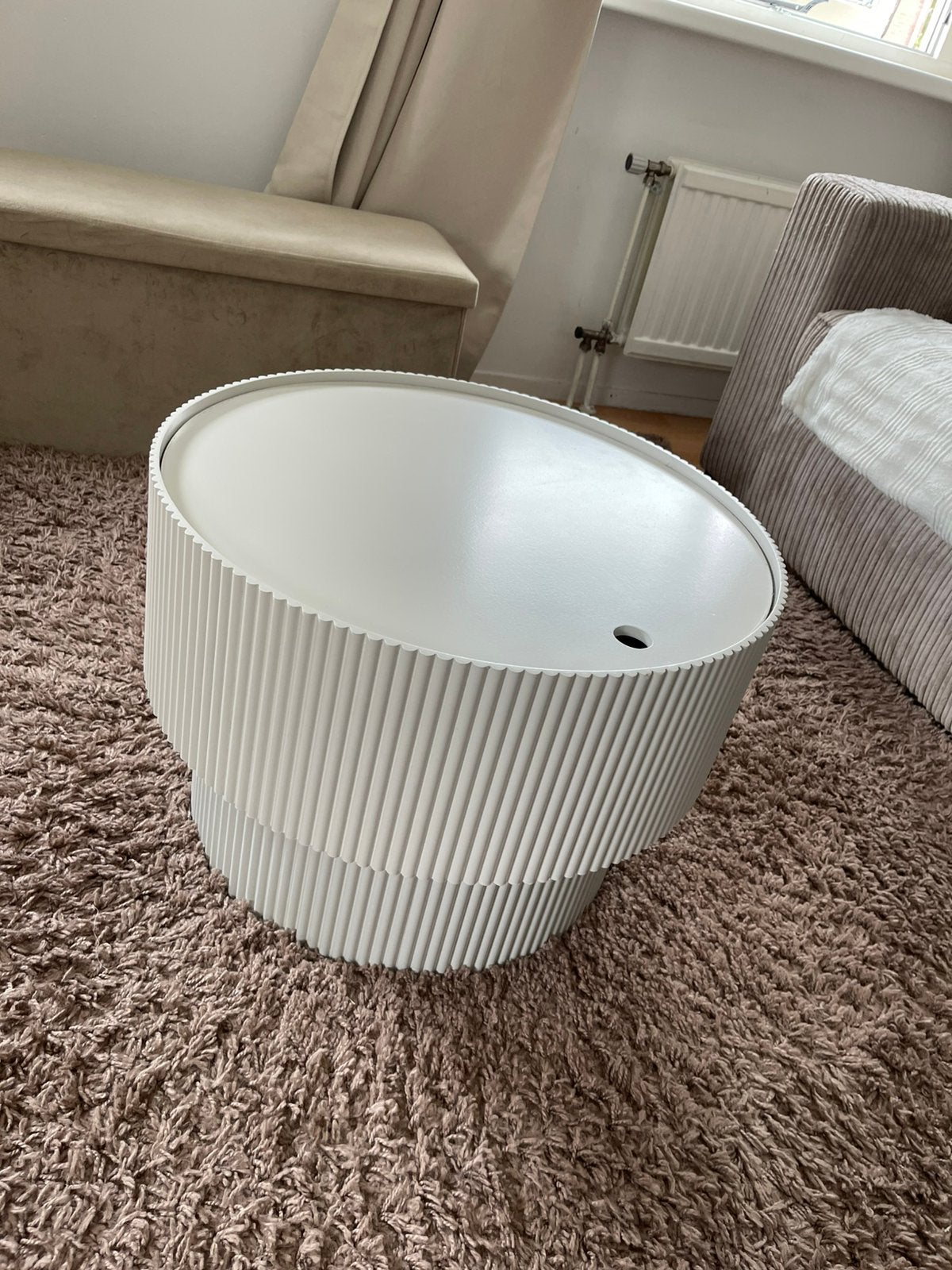 Salontafel van kwantum, Ophalen, Zo goed als nieuw, Rond, 50 tot 100 cm