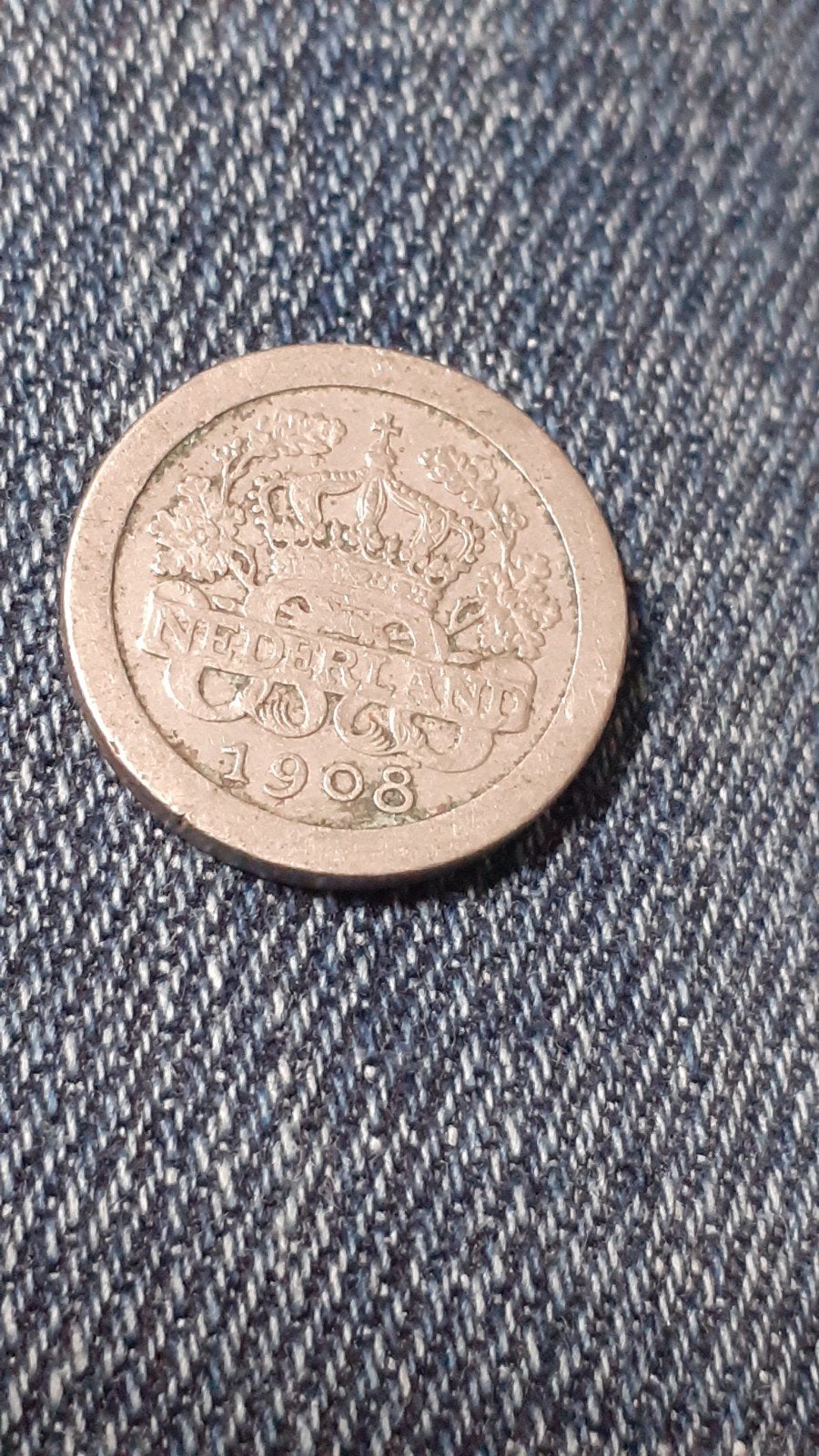 Zeldzaam Nachtkwartje - 5 cent uit 1908, Verzenden