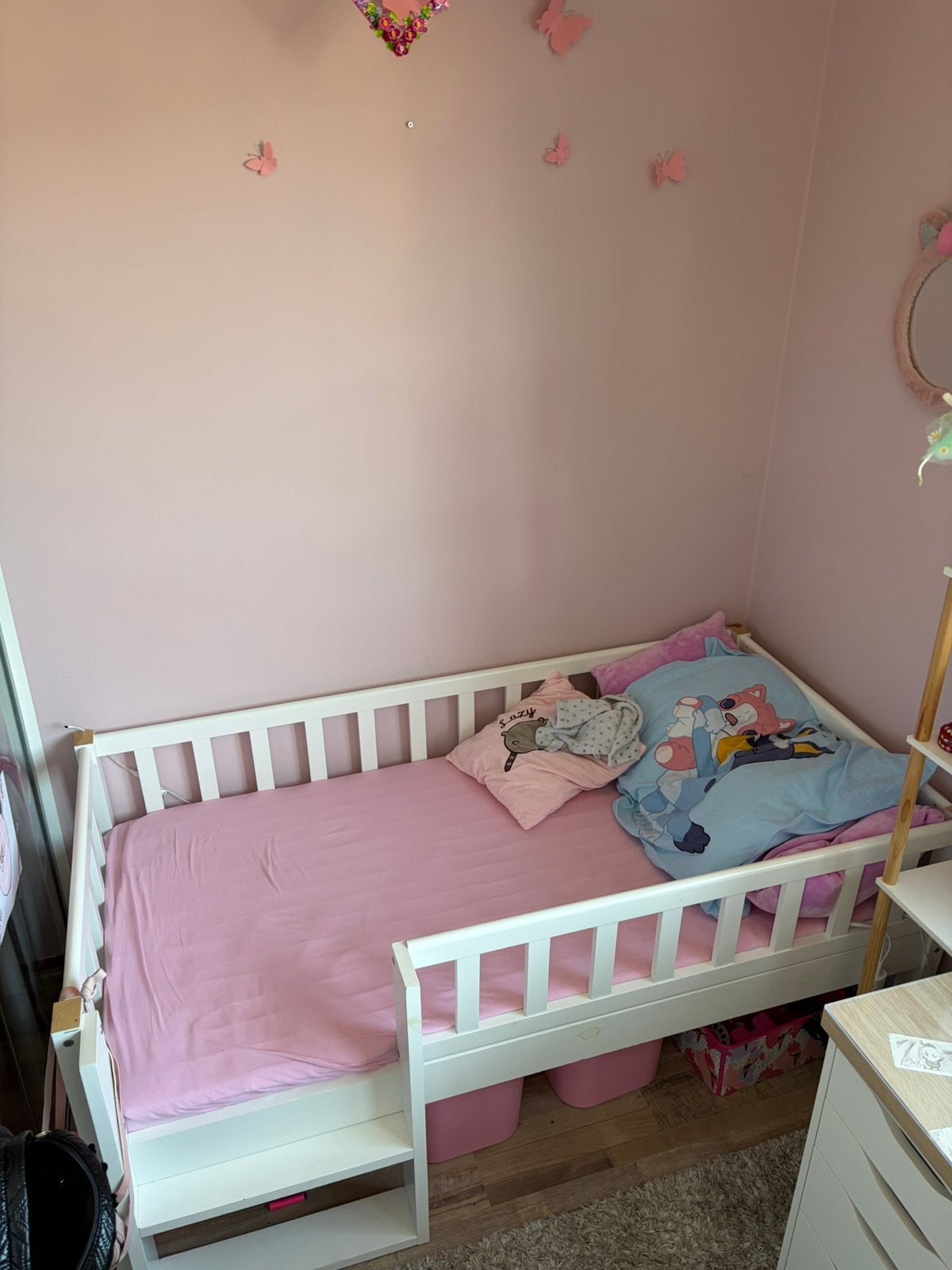 Kinderbed 170x90, matras 160x80, Ophalen, 70 tot 85 cm, Zo goed als nieuw, Matras