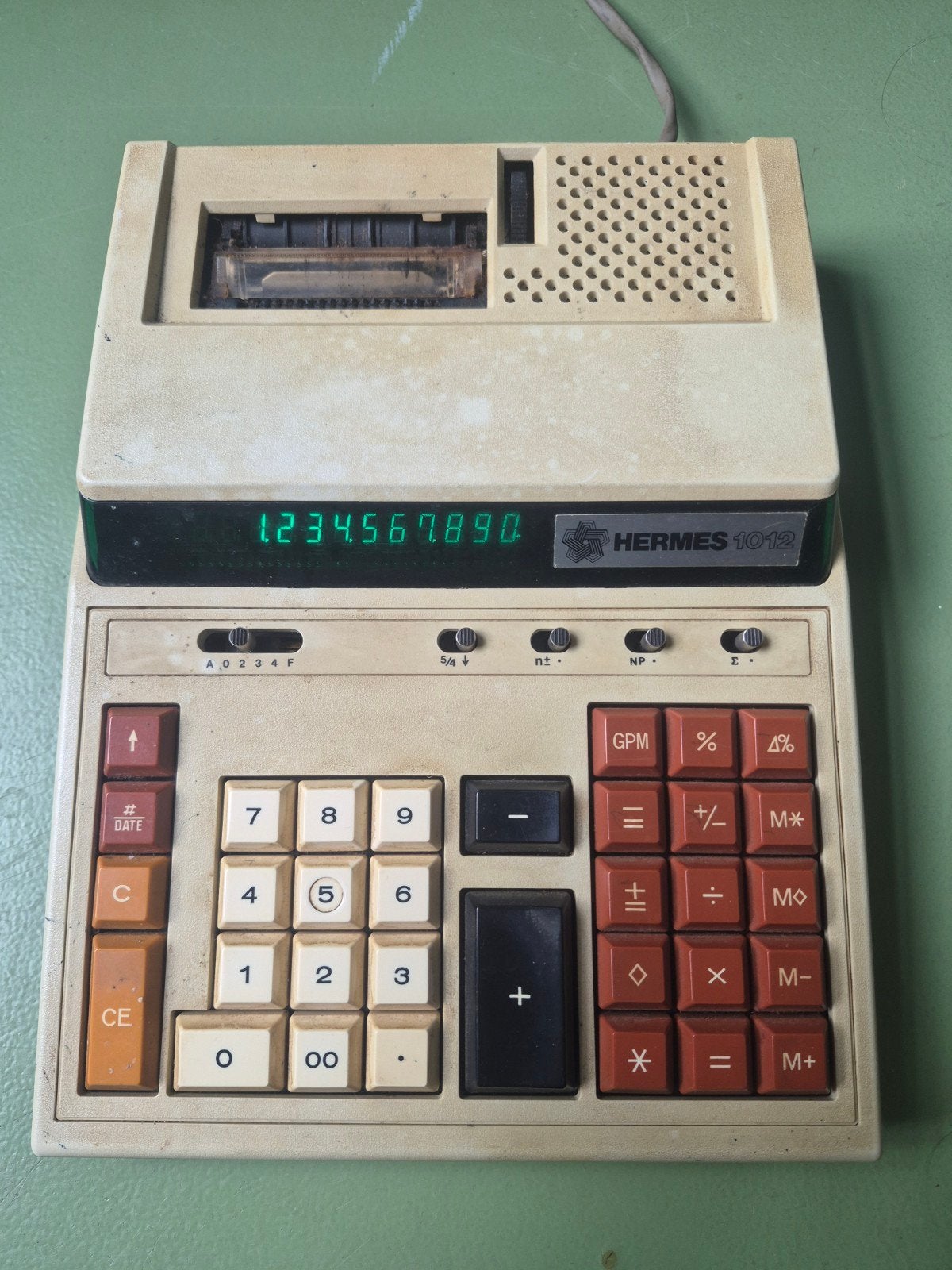 Hermes 1012 Vintage rekenmachine - werkend, Diversen, Ophalen of Verzenden, Gebruikt