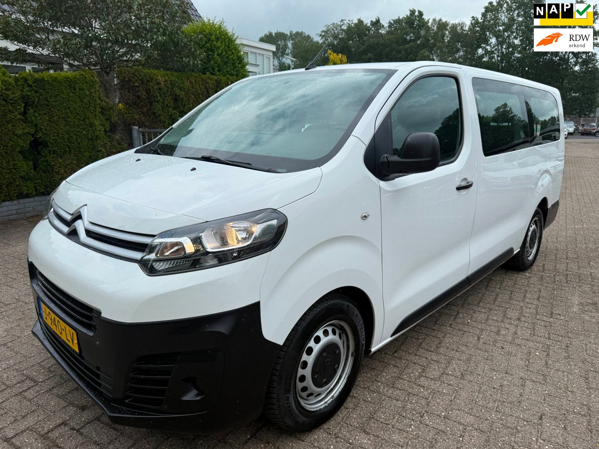 Citroen Jumpy 1.5 BlueHDi 120 XL 9-PERS. LANG AIRCO CRUISE I, Auto's, Stof, Wit, Origineel Nederlands, Bedrijf