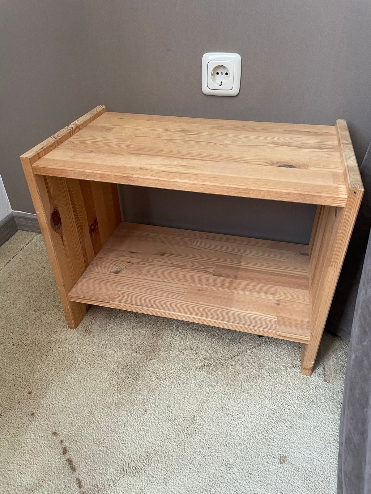2 Houten Nachttafeltjes - 52x30x40 cm, Ophalen, Gebruikt, 45 tot 65 cm, Minder dan 55 cm